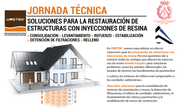 Jornada Técnica Gratuita "Soluciones para la Restauración de Estructuras con Inyecciones de Resina" (URETEK).